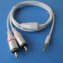 High quality 3.5mm to 2RCA one-to-two audio cable 3.5 to two lotus 1 meter AV audio video cable TV adapter 2024 - buy cheap