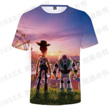 Camiseta de manga corta de Toy Story 4 para hombres, mujeres y niños, ropa de calle de moda con estampado 3D, Tops geniales, 2021 2024 - compra barato