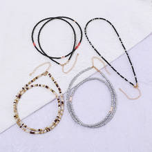 Hanjing colar simples feminino, boêmio, para mulheres, com contas, colar de clavícula, bijuteria de praia 2024 - compre barato