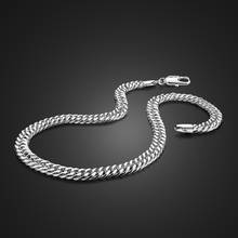 Classic Italian Style 925 Sterling Silver Necklace Men's Whip Design Solid Silver Chain 51-56CM Length Men's Fashion Jewelry 2024 - buy cheap