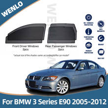 Магнитные специальные занавески WENLO для BMW 3 серии E90 2005-2012, оконные солнцезащитные занавески, сетчатые занавески, полностью закрытые 2024 - купить недорого