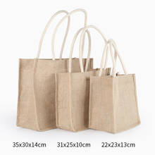 Handmade Linen Jute Handbag For Women Feminine Tote Bag Shopping Bag for women bag 2021 Female Large Capacity Shoulder Bags 2024 - buy cheap