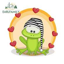 EARLFAMILY 13cm x 12.7cm for Cute Little Frog Funny Car Stickers Fashion DIY Car Styling Waterproof Scratch-proof Vehicle Decal 2024 - buy cheap