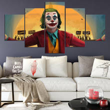 Marco de impresiones en HD en lienzo, pinturas artísticas de película del Joker para sala de estar, carteles de decoración artística para el hogar, 5 piezas 2024 - compra barato