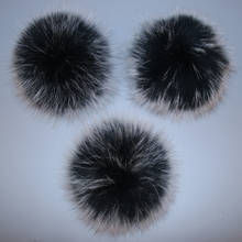 DANKEYISI 5pcs 13cm 15cm Raccoon Fur Pompoms mink fur pompon Knitted Hat Cap Real Fox Pom Poms Beanies Scarves Real Fur Pompons 2024 - buy cheap