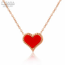 FYSARA Love Heart Pendant Necklace for Women Short Chain Necklaces Stainless Steel Gold Sliver Color Collier Collar Bijou 2024 - buy cheap