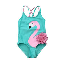 Little Girls One-piece Swimsuit Toddler Baby Kids Girl Flamingo Bikini Swimwear Swimsuits Beachwear Bathing Suit Biquini 2024 - buy cheap
