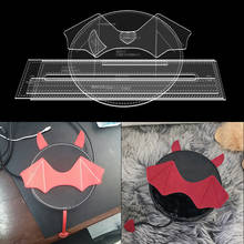 1 conjunto bolsa de couro diy artesanal de morcego, redonda, bolsa de mão, carteira, padrão de costura, estêncil de acrílico de alta qualidade 2024 - compre barato