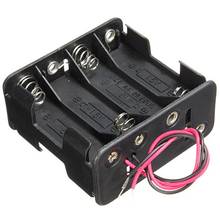 Soporte de caja de batería 8 AA 2A, soporte de batería de 12V, caja negra con cables, soporte de batería de plástico de calidad, envío directo 1 2024 - compra barato