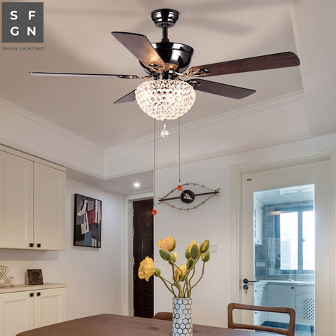 American Style Led Ceiling Fan For Living Dining Room Bedroom 110v 220v Fan Lamp Light Ceiling Fans With Lights Pull Switch Buy Cheap In An Online Store With Delivery Price Comparison