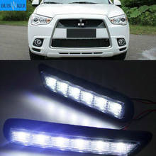 Led drl-lâmpadas diurnas para mitsubishi outlander sport rvr asx 2004-2012, 2 peças 2024 - compre barato