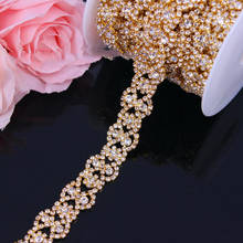 10Yards Crystal Rhinestones Trim Metal Chain Ribbon For Dress,Bag,Shoes Accessories High Quality Free Shipping 2024 - buy cheap