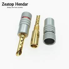 Bfa conector macho banana 4mm, conector banhado a ouro 24k, 20 peças, vermelho e preto 2024 - compre barato