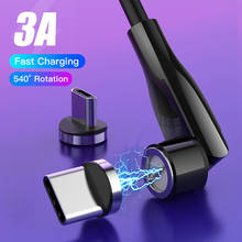 540 вращается Магнитный кабель Micro USB зарядный кабель типа C 3A Быстрая зарядка провод для iPhone Samsung Xiaomi планшет телефон кабель для передачи данных 2024 - купить недорого