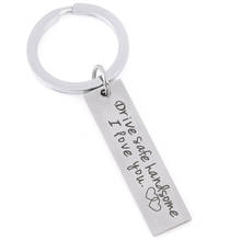 Custom Keyring Engraved Drive Safe Handsome I Love You  Couples Women Valentine Gifts Keychain Jewelry 2024 - buy cheap