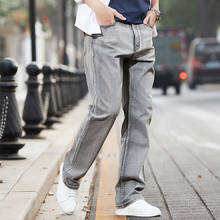 Men's Brand Jeans High Quality Gray Mens Retro Baggy Jeans Hip Hop  Loose Skateboard Denim Pants Brand Clothes Size 28-48 2024 - buy cheap