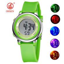Fashion Digital Children Kids Wristwatch Alarm Stopwatch 7 Colors LED Waterproof Silicone Watches For Girl Boys Electronic Clock 2024 - buy cheap