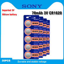 Batería de botón para Sony CR1620 ECR1620 DL1620 5009LC, batería de botón de litio 3V CR 1620 para reloj electrónico de juguete remoto, 20 Uds. 2024 - compra barato