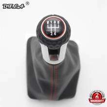 Manopla de câmbio com 5 velocidades, para vw golf 7 a7 mk7 gti gtd 2013 2014 2015 2016 2017 2018, carro de couro pu 2024 - compre barato