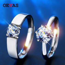 OEVAS 100% 925 Sterling Silver 1CT Created Moissanite Gemstone Wedding Engagement Lover Gift Rings Fine Jewelry Gift Wholesale 2024 - buy cheap