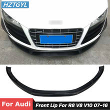 Double Layer Carbon Fiber Front Bumper Spoiler Lip For Audi R8 V8 V10 Tuning 2007-2016 2024 - buy cheap