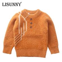 Clearance Sale 2021 New Autumn Winter Boys Sweater Baby Pullover mink velvet knit O-neck Kids Clothes Children warm Coat 1-6y 2024 - buy cheap