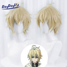 Mikaela Hyakuya Cosplay Owari No Seraph of The End Blonde Short Role Play Heat Resistant Synthetic Hair Halloween + Wig Cap 2024 - buy cheap