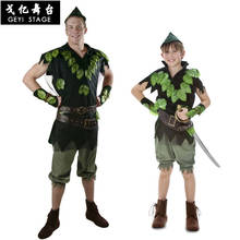 Cos Forest Savage-ropa de Halloween para niños y adultos, ropa de elfo para actuaciones, ropa de Peter Pan, ropa para padres e hijos 2024 - compra barato
