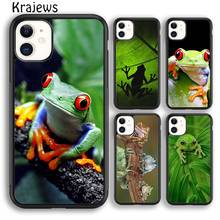 Funda de teléfono krawides Frog, con bonitos animales, 5s para iPhone, 6s, 7, 8 plus, X, XS, XR, 11, 12 pro, max, Samsung Galaxy S7, S8, S9, S10 Plus 2024 - compra barato