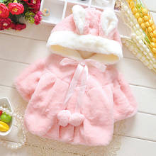 Baby Girls Snow Wear 2018 New Winter Rabbit Ear Hooded Outerwear Children Cotton Clothes Winter Newborn Baby Coat Down Parkas 2024 - buy cheap