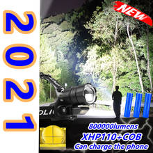 800000LM XHP110 Powerful Lantern Headlamp XHP90.3 LED USB Flashlight XHP70 Headlight Rechargeable18650 Zoom Head Torch Light 2024 - buy cheap