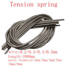 1pc wire 0.2mm 0.3mm 0.4mm 0.5mm 0.6mm 1 meter Stainless Steel  Tension Spring Extension Spring Out Dia 2mm/3mm/4mm/5mm/6mm/8mm 2024 - купить недорого