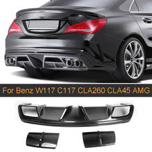 Difusor de parachoques trasero para coche, accesorio de fibra de carbono para Mercedes Benz W117 C117 Sedan 2013 2014 CLA45 AMG CLA250 CLA260 2024 - compra barato