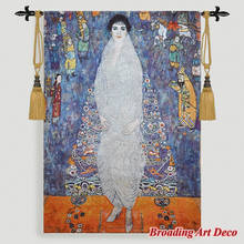 Gustav Klimt Portrait of Baroness Tapestry Wall Hanging Jacquard Weave Gobelin Home Art Decoration Cotton 100% Big Size 140x96cm 2024 - buy cheap