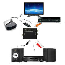 Convertidor de Audio RCA Digital a analógico, adaptador Coaxial óptico, RCA Toslink, convertidor de señal a Audio analógico 2024 - compra barato