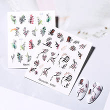 Harunouta Purple Gold Alphabet Flower Nail Water Decals Woman Face Pattern Transfer Stickers Foil Wraps DIY Decoration 2024 - buy cheap