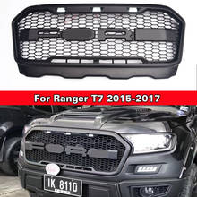 Rejilla delantera para coche Ford Ranger T7, rejilla de nido de abeja de carreras, parachoques modificado, 2015, 2016, 2017 2024 - compra barato