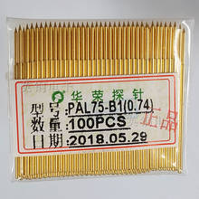 100pcs/lot 0.74MM Tip Probe PAL75-B1 (0.74) Test Pin 75MIL Spring Pin Gold-plated Tip 2024 - compre barato