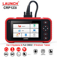 LAUNCH-herramienta de diagnóstico automotriz X431 CRP123i, autoescáner OBD2 de 4 sistemas, pantalla táctil de 5 pulgadas, lectura/borrado de código 2024 - compra barato