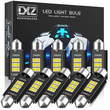 Dxz-lâmpadas led canbus 3030 para carro, 10 unidades, c5w, c10w, 6-smd, sem erro, luz interior para leitura, 12v/24v, 3w, lâmpada automática 2024 - compre barato