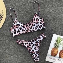 Women Leopard Set Push-Up Padded Bra Beach Bikini Set Swimsuit Swimwears Enchanting Women's Swimsuits Sexy Bikini 2024 - buy cheap