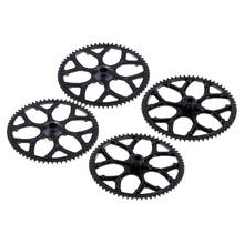 4 Pcs RC Helicopter Plastic Main Gear Set for WLtoys V930 V966 XK K110 Black 2024 - buy cheap