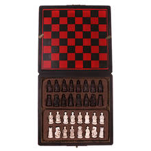 Vintage Chinese Chess Set Wooden Table Miniature Chess Board 35 Chess Pieces w/ Move Box Retro Collectibles for Adults Children 2024 - buy cheap