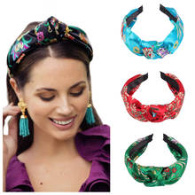 Diadema bordada Retro para mujer, accesorios para el cabello de estilo chino, bandanas con manchas anchas, tocado femenino, regalos de navidad 2024 - compra barato
