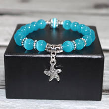 Diffone-pulsera de cuentas con piedra de ópalo Natural para mujer, brazalete con abalorio de estrella de mar, regalo para niños, 2020 2024 - compra barato