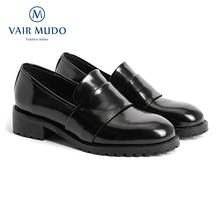 VAIR MUDO-zapatos de tacón bajo para mujer, calzado básico de piel auténtica con punta redonda, de goma, 2021 cm, para primavera y otoño, 3,5 2024 - compra barato