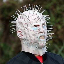 Hellraiser маска Hellraiser шляпкой гвоздя смешной реквизит Хэллоуин Косплэй адской призрак ногтей маски 2024 - купить недорого