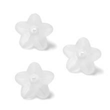 100Pcs Craft Bead Caps Transparent Frosted Acrylic Flower Beads White 10mm in diameter for Jewelry DIY Making 2024 - buy cheap