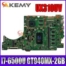 Akemy-placa base para ordenador portátil ASUS ZenBook UX310UQ UX310UQK UX310U, original, 8GB RAM, I7-6500U, GT940MX-2GB 2024 - compra barato