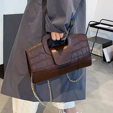 Каменный узор сумки-тоуты из искусственной кожи для женщин 2020 Фирменная маленькая сумка через плечо сумки Брендовая Дизайнерская обувь цепи роскошные сумки через плечо 2024 - купить недорого